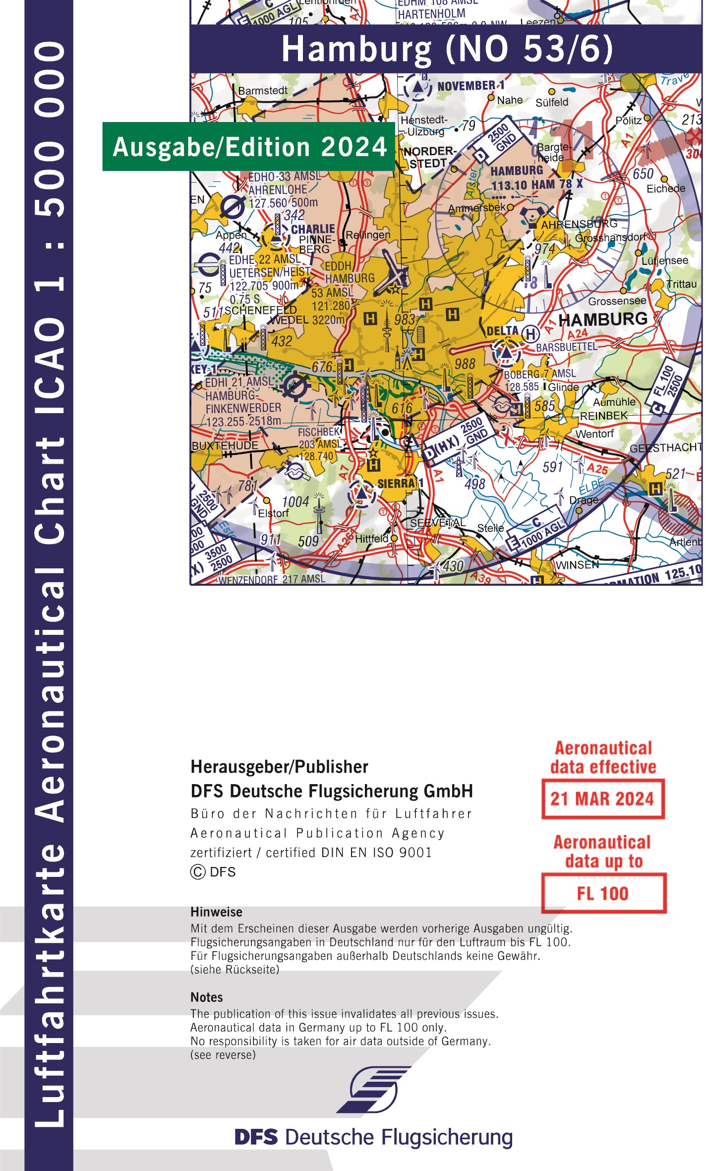 Charts Several: ICAO Germany DFS 2024 (gelamineerd)