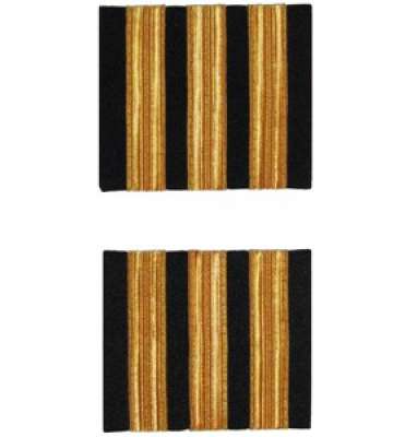Premium Co-Pilot Epaulettes - three bars, gold